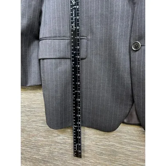 Brooks Brothers Suit Mens 44R/W39 Gray Pinstripe Wool 2 Piece Jacket Pants - Picture 14 of 16
